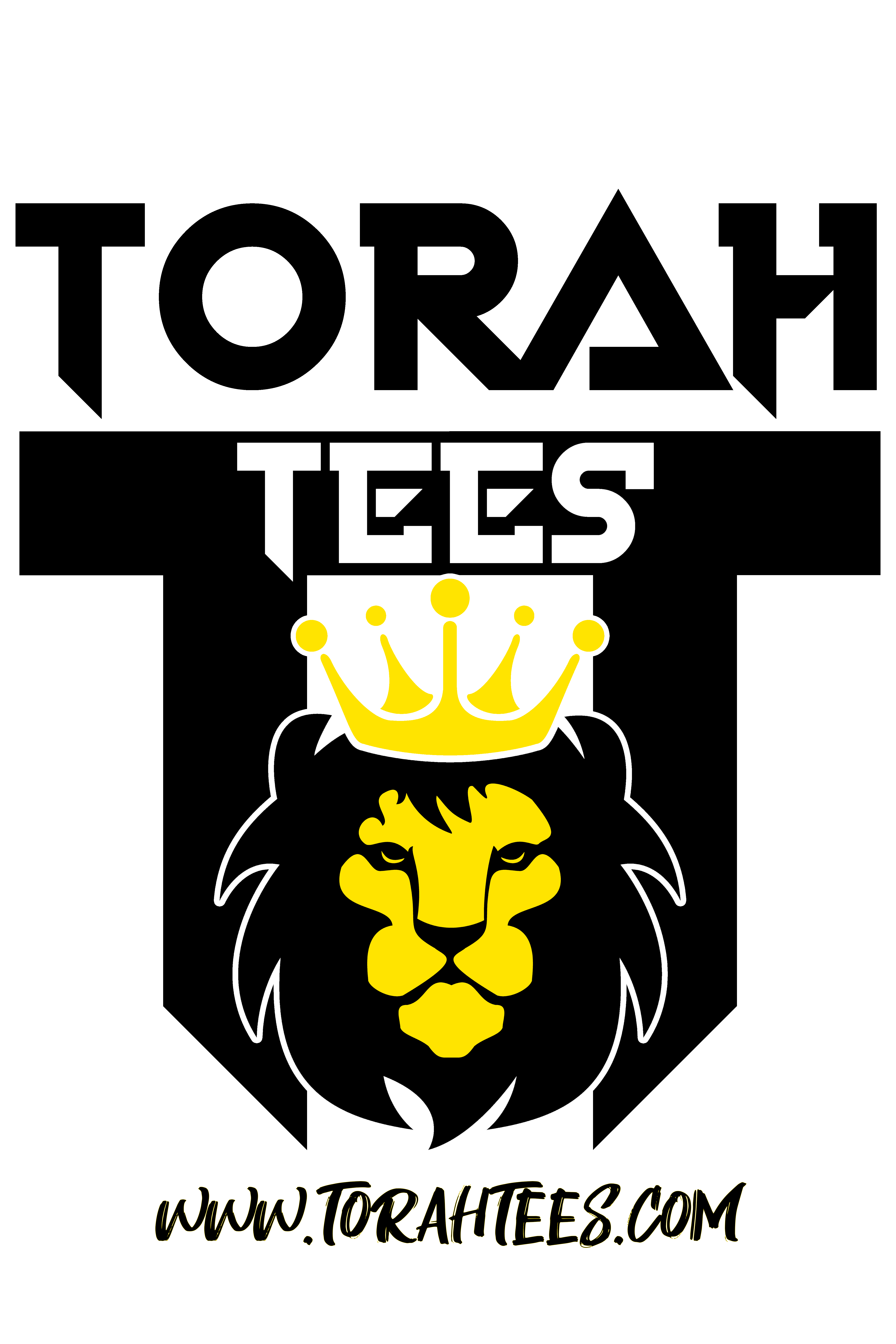 Torah Tees Logo Black and gold with website